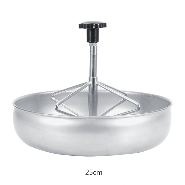 Griskefoder Skål Rustfrit Stål Griske Materiale Fyld Skål Griskefodertrug (25cm)