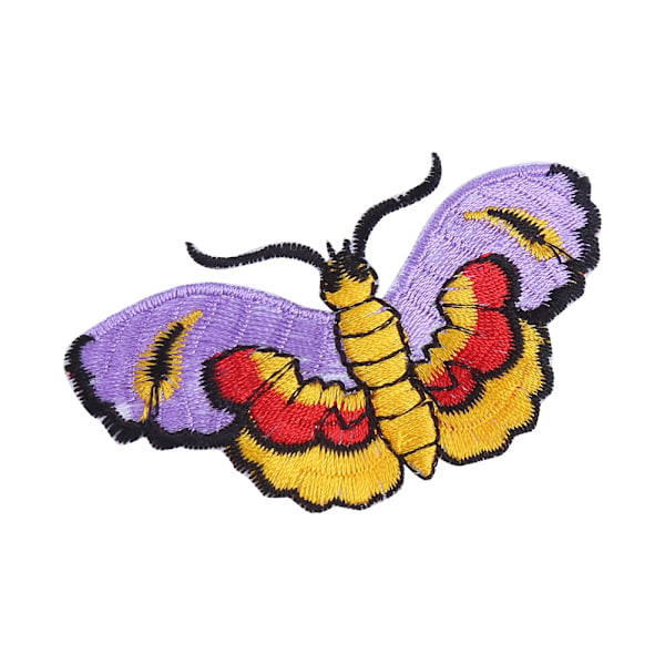 Broderistof Broderet Baggrunds-Klistermærker Håndlavet Sjal Sko Reparationslap Butterfly&Bird