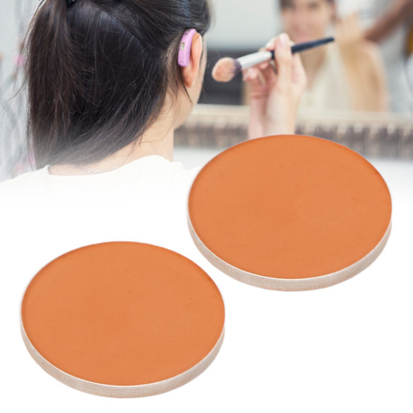 2 stk. Konturpulver Enkeltfarvet Mat DIY Blandbar Bærbar Ansigts Skyggepulver til Makeup