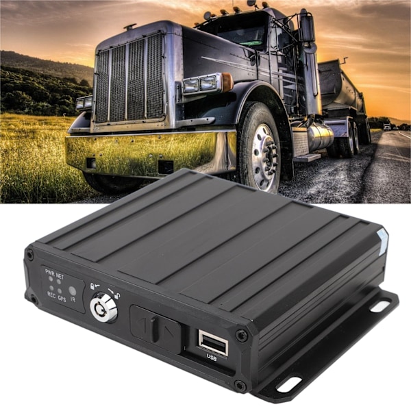 4-kanals videodelare DC12V 24V 1080P GPS Körspår Uppspelning Parkeringskamera Videokontrollbox för Lastbil Buss Båt 256G