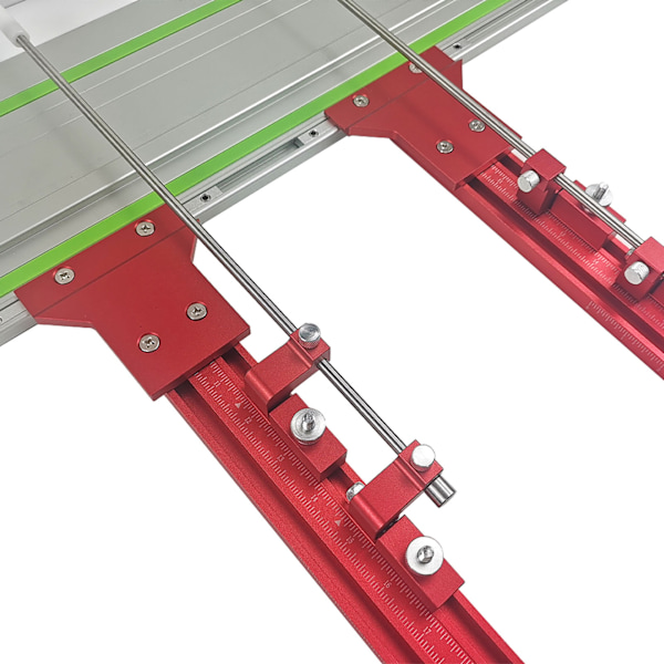 Parallellt skena-system i aluminiumlegering, exakt skala, snickeri, cirkelsåg, spårningskena