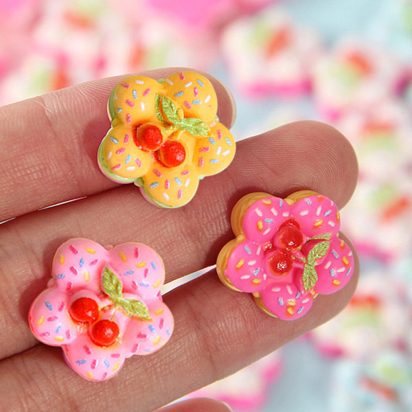 60 stk Resin Charms, Candy Resin Charms Flatback Beads Making
