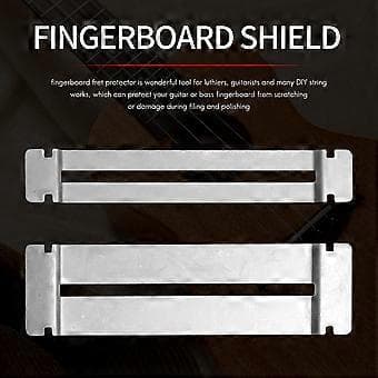 Gitarr Greppbräda Skydd Rostfritt Stål Bas Greppbräda Skydd Luthier Verktyg Fretboard Protector f