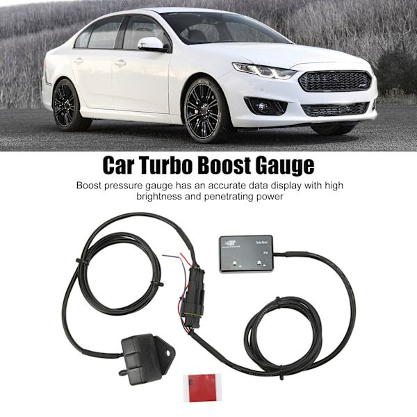 Bil Turbo Boostmätare med Blå Digital PSI Noggrann Datavisning IP65 Vattentät Ersättning för Mazda3 MPS
