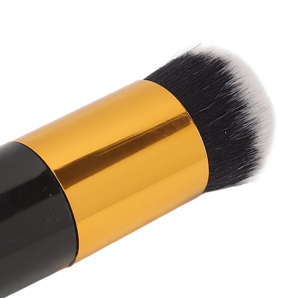 2 stk. Chubby Makeup Brush Portable Fluffy Soft Syntetisk Chubby Kosmetikbørste Sort Guld