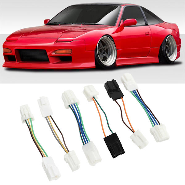 6 stk. Baglygte Adapter Kabeltræng Højtydende Plug and Play til 240SX PnP S13 Kouki 1989‑1993
