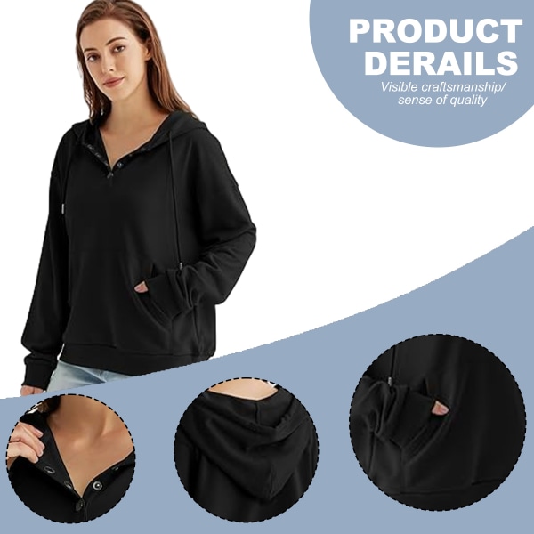 Womens Casual Hoodies Pullover Tops Drawstring Long Sleeve Sweat