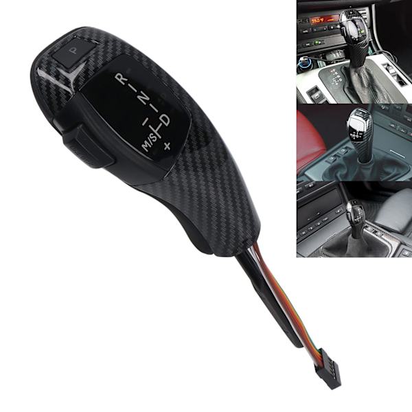 LED Automatgirskifte-knapp Venstrekjøring Rød Knapp Glatt Erstatning for X3 E83 2004‑2010 Karbonfiber Stil