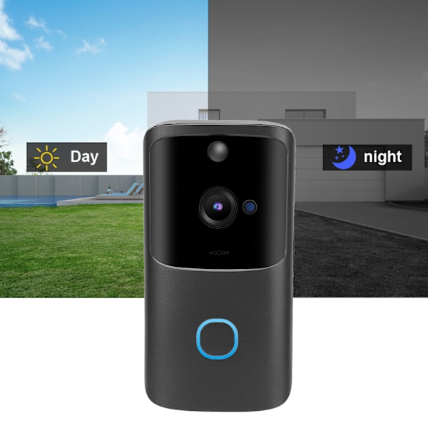 Trådløs Videodørklokke WIFI 100DB 2-vejs Lyd Bevægelsesdetektering Alarm Nattesyn Dørtelefon 90‑260VUS Stik