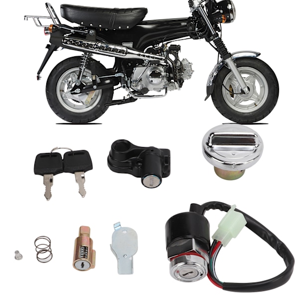 Sytytyskytkin Bensiinikansi Sarja Kypärälukko 2 Avainta Dax Skyteam 50cc 125cc Vaihto