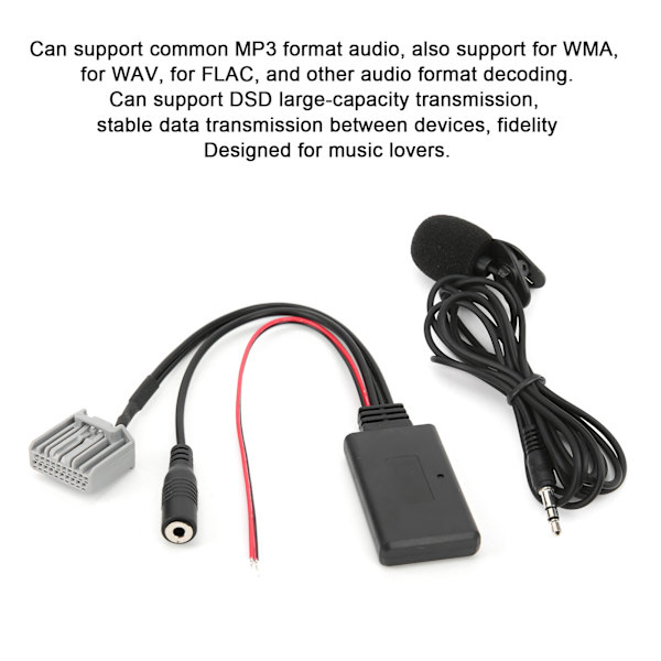 Bilstereo Mikrofon med AUX Lydkabel Bluetooth 5.0 Udskiftning til Honda Civic 2006‑2013