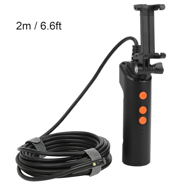 F280 1080P Endoskop 2MP 8mm WIFI Dobbelt Linse Boreskop Kloakkamera Inspektion IP68 Vandtæt (2m / 6.6ft)