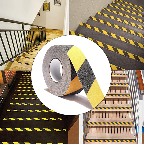Safety Way Halkskyddstejp, Överlägsen Prestanda Anti-Slip Traction För Trappor Inomhus Utomhus Kök Duschar Entréer Stegar, 80 Grit Traction
