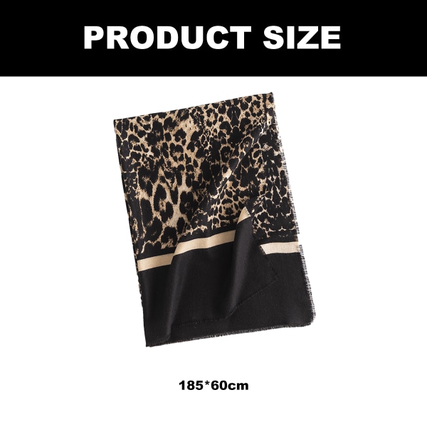 1 winter scarf leopard print faux cashmere scarf female warm