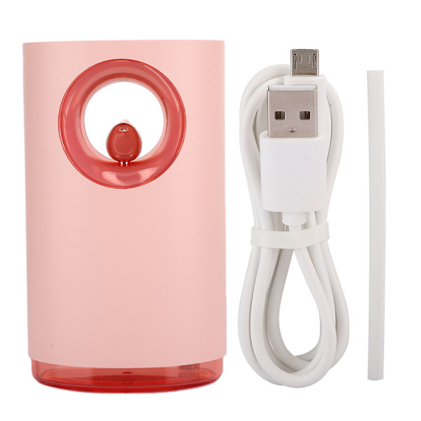 400ml Luftfukter USB Musikk Mini Luftfukter Nattelys for Hjem Kontor Rosa