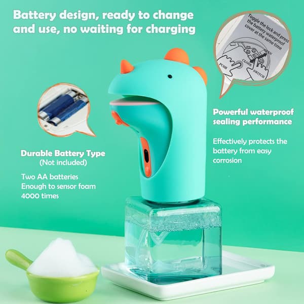 Charming Cleanse, Automatisk sæbedispenser, Sødt design inviterer til sjov hygiejne, Perfekt til de små