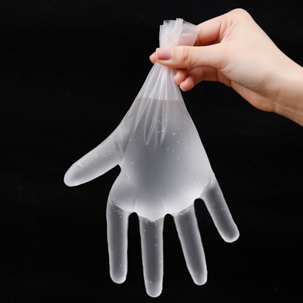 Pvc-fria Bpa-fria Latex-fria Handskar, Transparenta Tpe-handskar för Industriellt Bruk med Ambidextriös Design, Vattentäta Oljetäta Förtjockade och Tåliga Handskar För