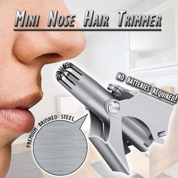 Manuel næsehårs trimmer i rustfrit stål - fjernelse, klipning og barbering
