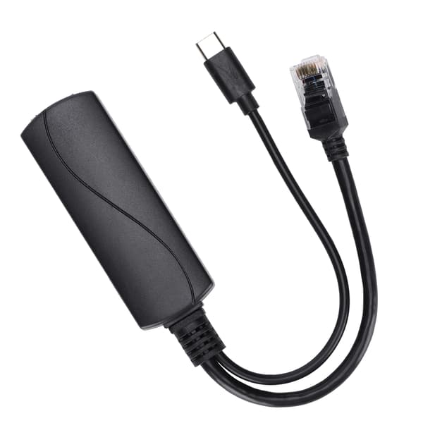 Ethernet-splitter for PoE-systemer, PoE til USB-konverter med Micro USB-strømutgangsfunksjonalitet, 2,5 Gbps hastighetsytelse, Multippel beskyttelse