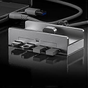 4 Portars USB 3.1 HUB med Strömförsörjning Splitter Adapter Clip Multi Splitter 10gbps Dataöverföring för Laptop