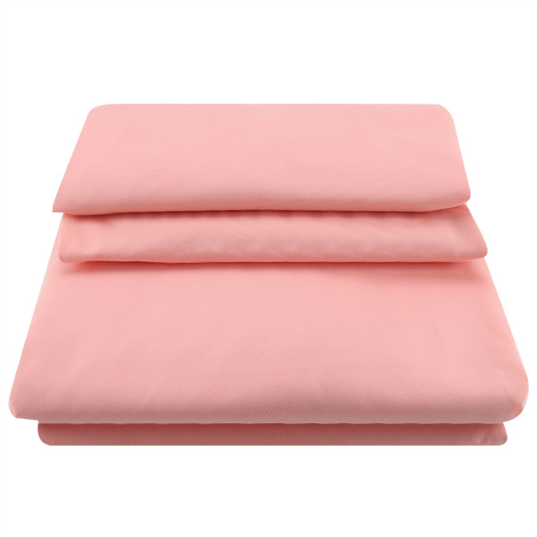 Solid Ties Tvättad Bomullsduvet Överdrag Kuddfodral Sängkläder Set Rosa (#3)