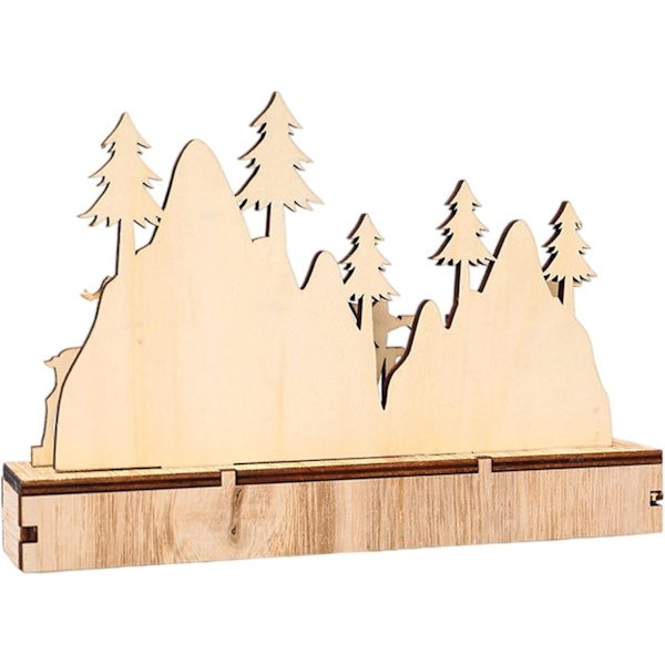 Bordsjuldekoration - Bokstav Älg Tomte Ornament