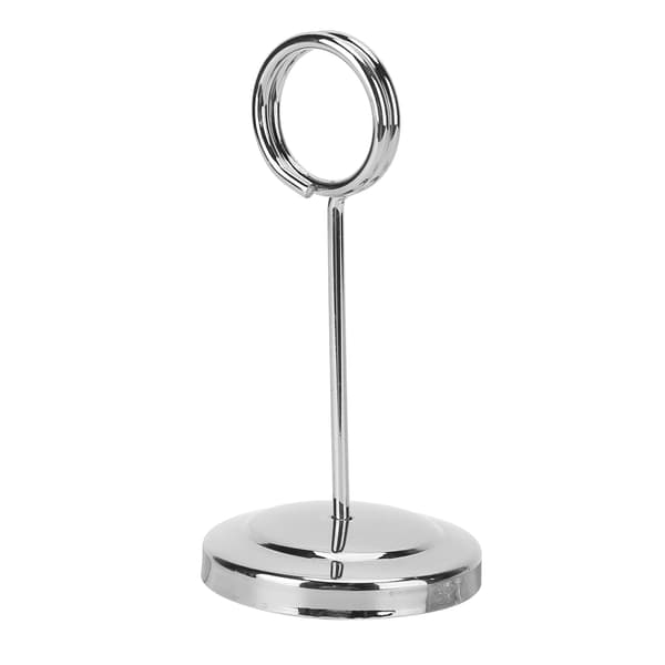 Bordkortholderstativ for bryllupsarrangementer, solid og stødig base, menyholder i rustfritt stål med spiralform, gjenbrukbart bordnummer