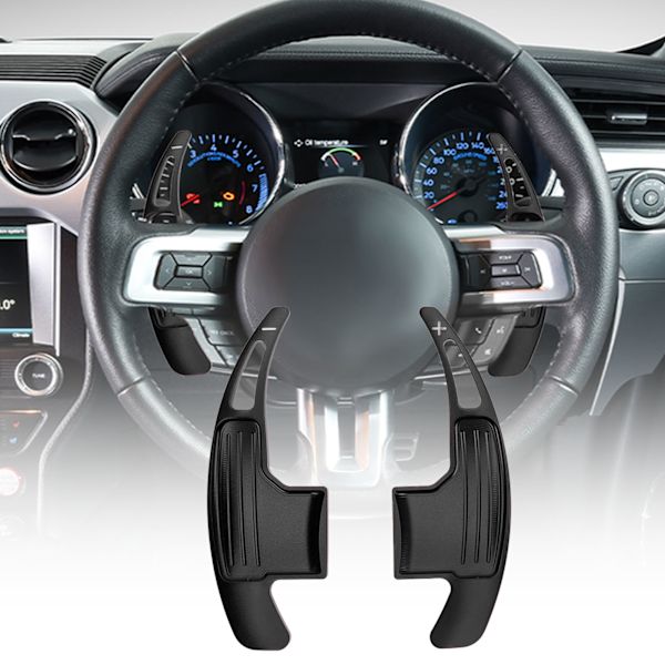 1 Pari Alumiiniseos-Vaihteensiirtovivun Laajennus Vaihto Ford Mustang V6 EcoBoost GT Shelby 2015‑2022 Musta