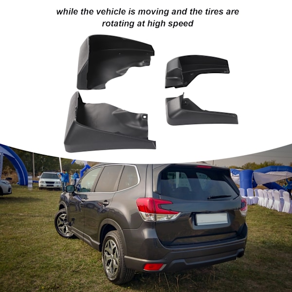 4kpl Lokasuojat Mud Flaps ABS Musta Mudguards Vaihto Subaru Forester 2019‑alkaen