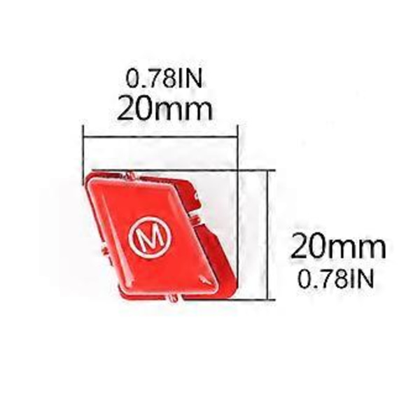 Bilratt M Mode-knapp for 3-serie M3 E90 E91 E92 E93 2007-2013 Slitesterkt tilbehør Bryter Erstatningshette Blå
