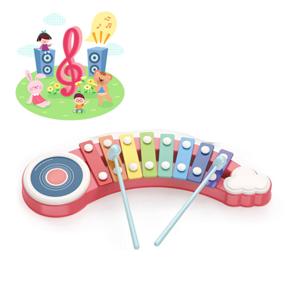 Handknackpiano Multifunktionell Pedagogisk Handknackpiano Leksak Musikleksak för Flickor Pojkar Present Regnbågsfärg