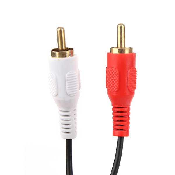 3,5 mm 1 meter forlengelseskabel USB AUX Stereo Hunn til 2 RCA Hann for Bil Båt Motorsykkel