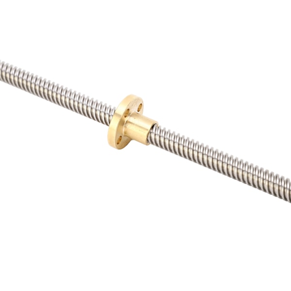 5 stk T8 Trapesgjenge 2mm Stigning 8mm Ledd 200mm Lineær Bevegelse Gjenget Stang med Messingmutter for 3D-skriver