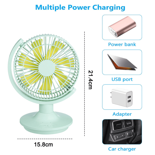 New desktop shaking fan-rechargeable small office dormitory fan