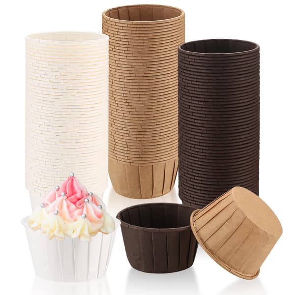 50 stk. papir muffinsforme, muffin cupcake forme, bageforme Weiß