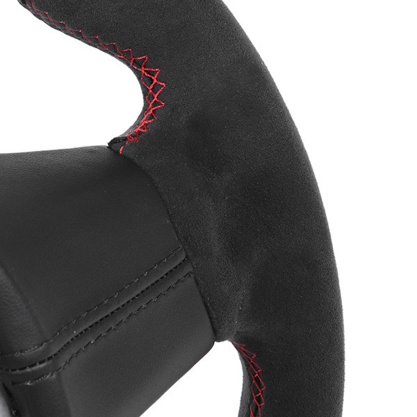 Kulfiber Rat Flat Bund D‑Type Sved Nappa Rød Syning Passer til Model 3 /Model Y