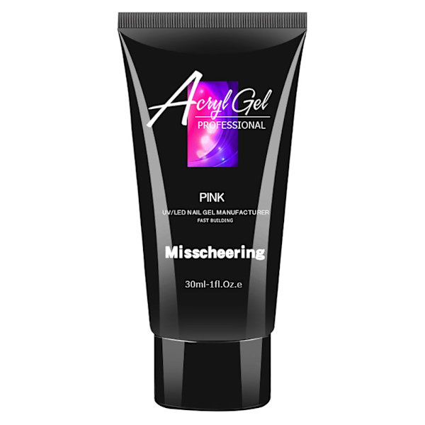 30ml Profesjonell Rask Krystall Negleforlengelseslim Manikyr UV Gel Builder 3#PINK
