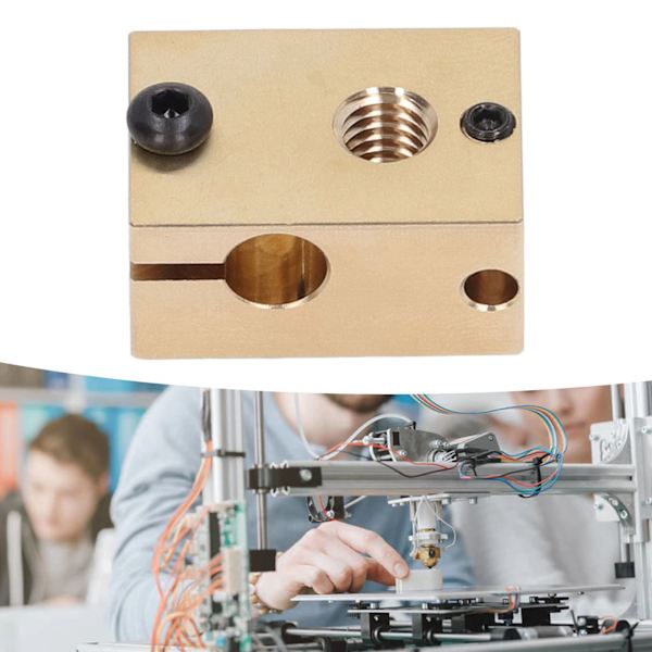 3D Printer Varmeblok Messing Høj Hårdhed Høj Temperaturbestandighed Præcis Udskiftningsvarmeblok til V6 Messing