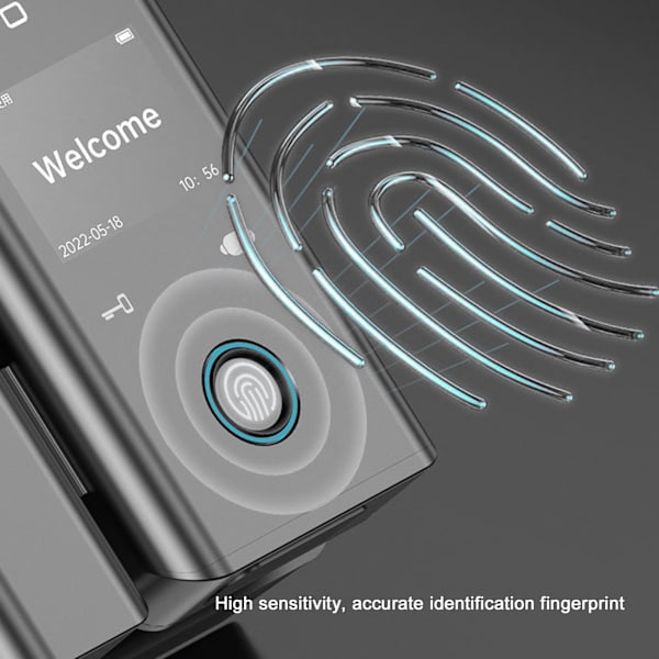 Smart Dørlås til TUYA Fingerprintskodekort APP Fremmøde Funktion til Glas Træ Dør