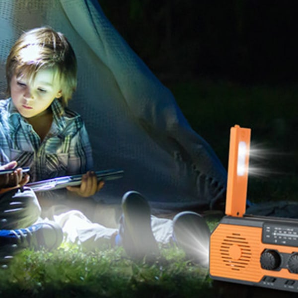 Survival Buddy, Nödradioväder, Am Fm-åtkomst till viktiga uppdateringar, Solcellsvev, Batteridriven, Infällbar läslampa, Din