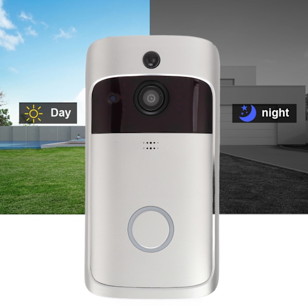 Trådløs Smart WiFi Videodørtelefon Dørklokke Infrarød Nattesyn 2 Vejs Samtale Bevægelsesdetektion til Hjemmesikkerhed