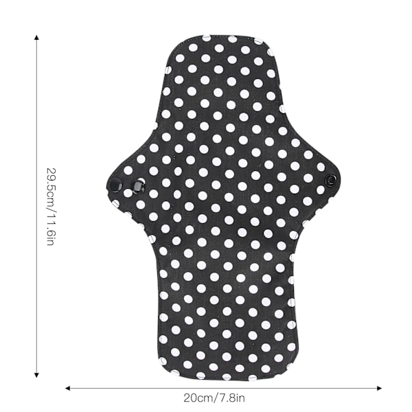 5 stk Gjenbrukbare Sanitærbind Lekkasjesikre Vaskbare Etterfødsels Bomullsmenstruasjonsbind for Kvinner L 20cm x 29.5cm