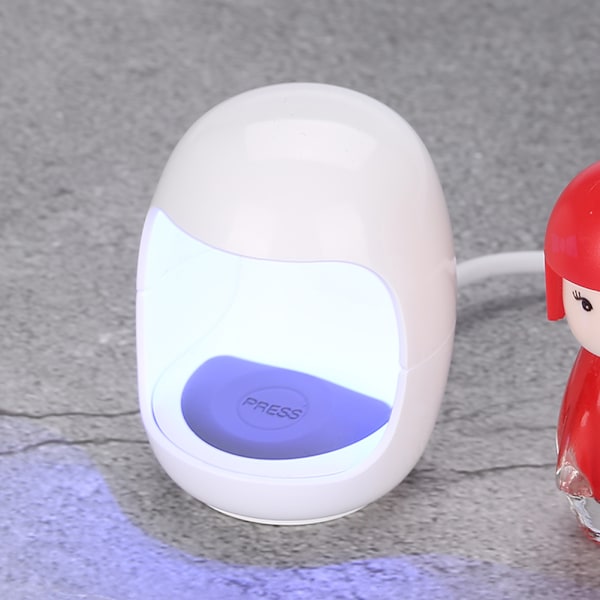 Mini Eggformet Manikyr UV LED Neglelakk Herdelys Lampe USB (Maskin + USB-kabel)