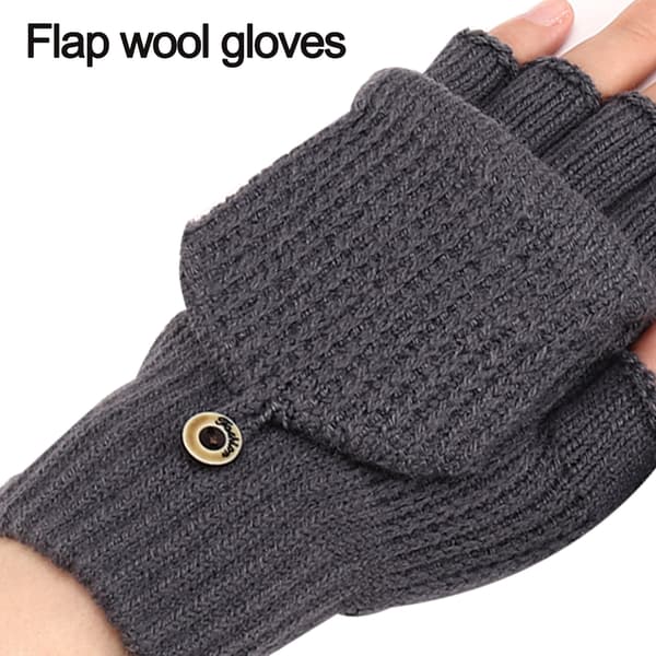 Ensfarvede handsker, varme handsker med dobbelt formål dark grey