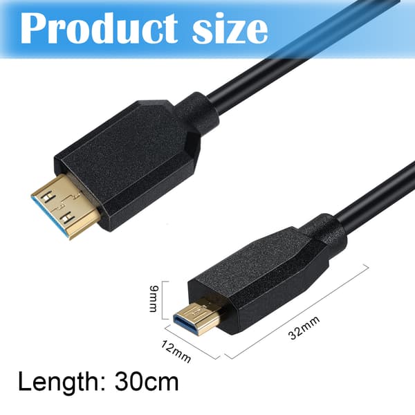 Micro HD Multimedia Interface - Micro -kaapeli 8K 60 Hz:llä HD Multimedia Interface D-uros - D-urosjohto mikrokameralle