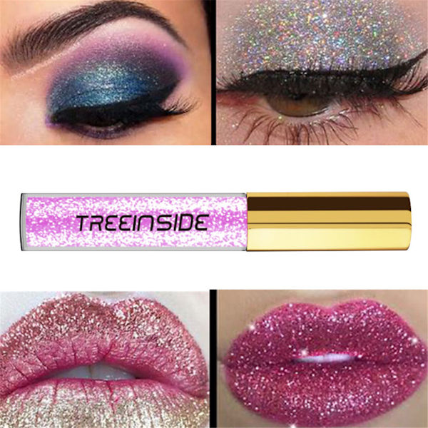 TREEINSIDE Glitter Eyeliner Flytande Glansig Metallic Eyeliner Ögonmakeup #01