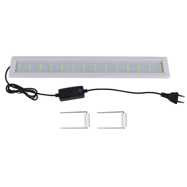 LED Akvarielys Ultra Tynd Høj Lysstyrke Knapswitch Holdbar Akvarielampe med Beslag EU Stik 220V 12W