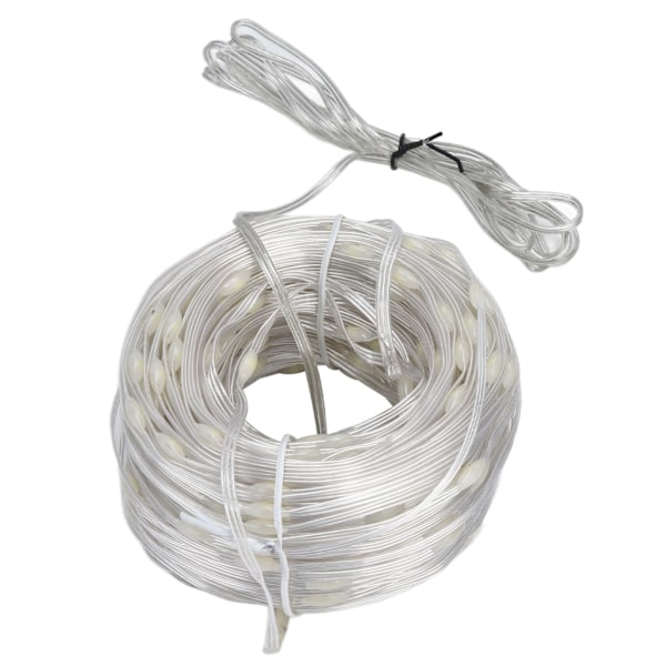 LED Koppartrådslampa 50m 400LED Lågspänning Säker Vattentät Ljusslinga Dekoration för Trädgårdsfest Jul EU-kontakt 100‑240V Vitt Ljus