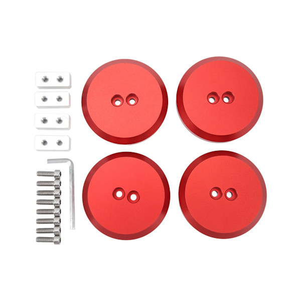 4 stk. Jack Pad Adapter Aluminium Gulv Jack Pad Udskiftning til Chevy Corvette C5 C6 C7 C8 Rød