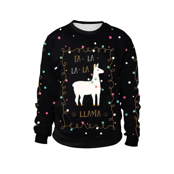 Stor Størrelse Grim Jule Sweatshirt, Jule Par Crewneck Sweatshirts Unisex Langærmet Pullover Top